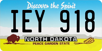 ND license plate IEY918