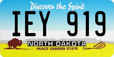 ND license plate IEY919