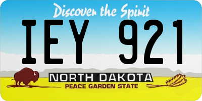 ND license plate IEY921