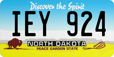 ND license plate IEY924