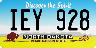 ND license plate IEY928