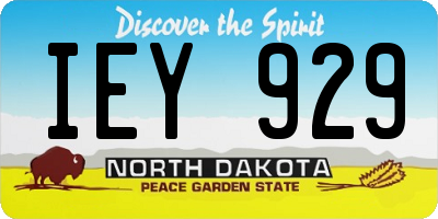 ND license plate IEY929