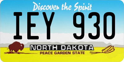 ND license plate IEY930