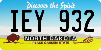 ND license plate IEY932