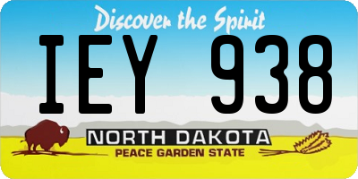 ND license plate IEY938