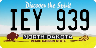 ND license plate IEY939