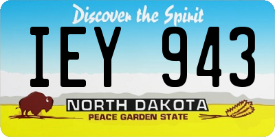 ND license plate IEY943