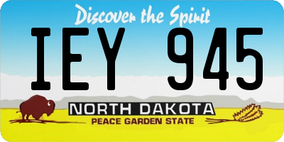 ND license plate IEY945