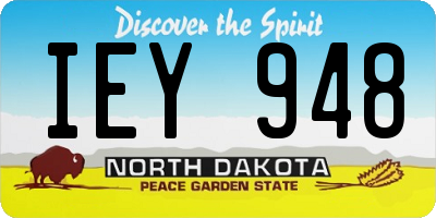 ND license plate IEY948