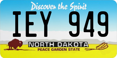 ND license plate IEY949