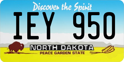 ND license plate IEY950