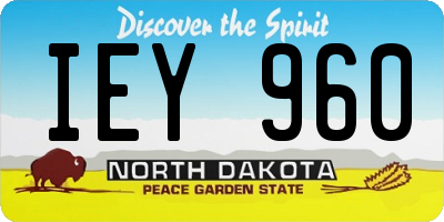 ND license plate IEY960