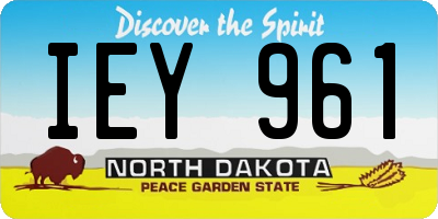 ND license plate IEY961