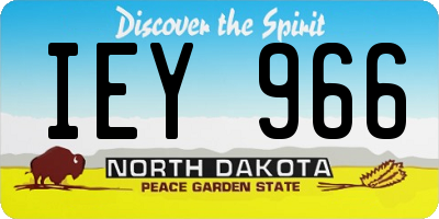 ND license plate IEY966