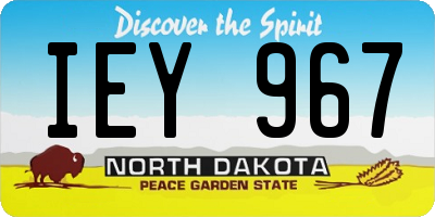 ND license plate IEY967