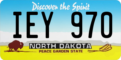 ND license plate IEY970
