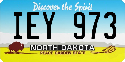 ND license plate IEY973