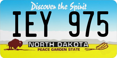 ND license plate IEY975