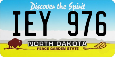 ND license plate IEY976