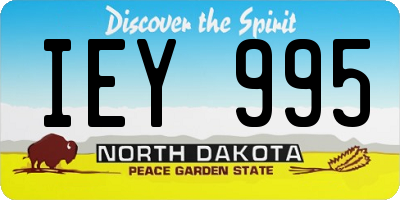 ND license plate IEY995