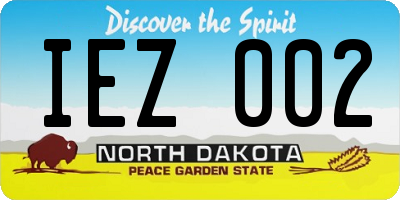 ND license plate IEZ002