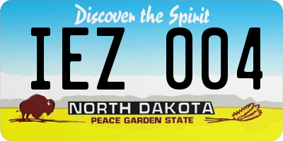 ND license plate IEZ004