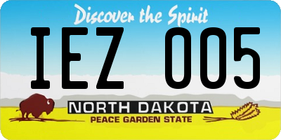 ND license plate IEZ005