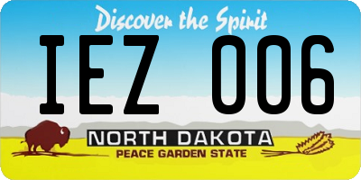 ND license plate IEZ006