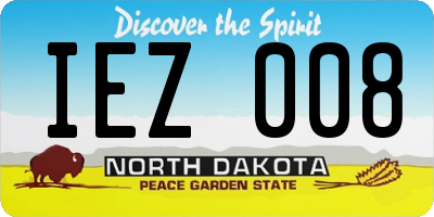 ND license plate IEZ008