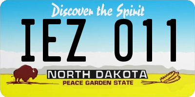 ND license plate IEZ011
