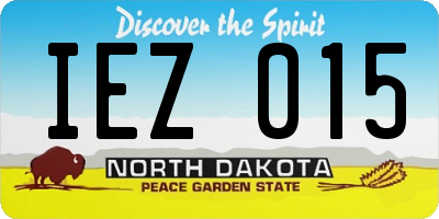 ND license plate IEZ015