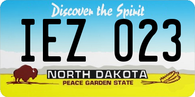 ND license plate IEZ023