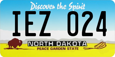 ND license plate IEZ024