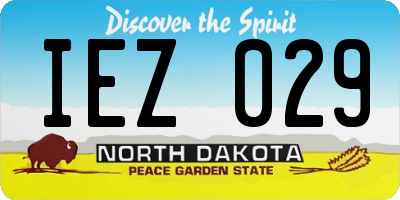 ND license plate IEZ029