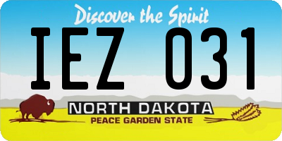 ND license plate IEZ031