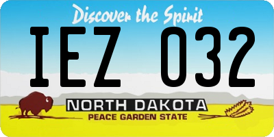 ND license plate IEZ032