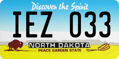 ND license plate IEZ033