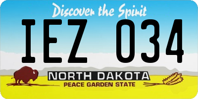ND license plate IEZ034