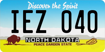 ND license plate IEZ040
