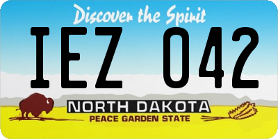 ND license plate IEZ042