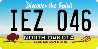 ND license plate IEZ046