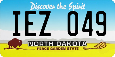 ND license plate IEZ049