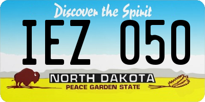 ND license plate IEZ050