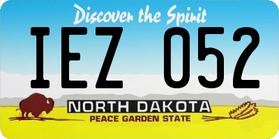 ND license plate IEZ052