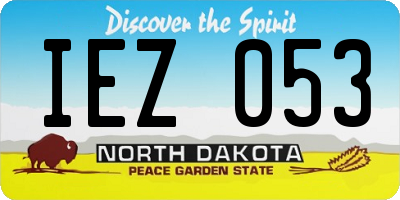 ND license plate IEZ053