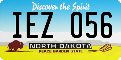 ND license plate IEZ056