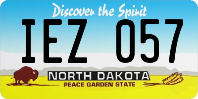 ND license plate IEZ057
