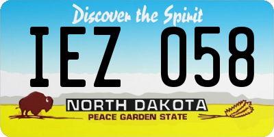 ND license plate IEZ058