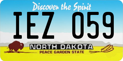 ND license plate IEZ059