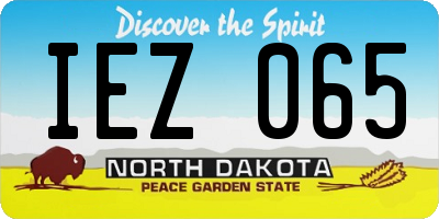 ND license plate IEZ065